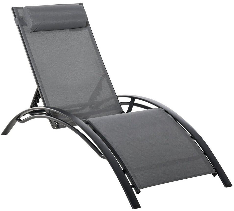 Outsunny Liegestuhl grau