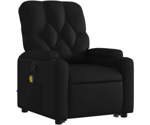 Fauteuil Massage Inclinable VidaXL - Similicuir Noir - 6 Points Massage - Inclinaison 135° - Porte USB