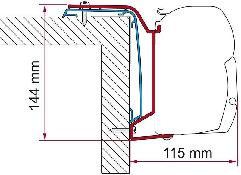 Fiamma F45 Adapter für Rapido Serie S6 ab 2024, 400cm