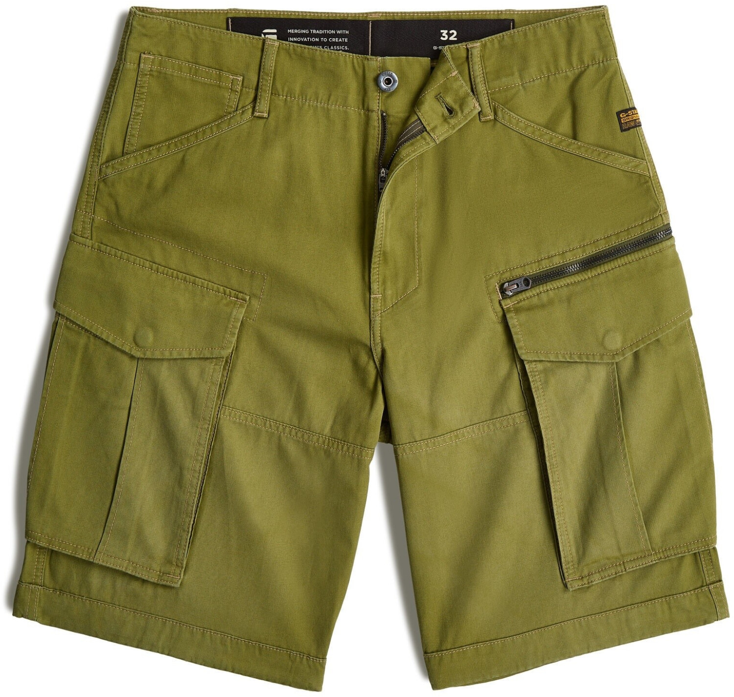 G-Star Rovic Zip Relaxed Shorts, Size 24, Color Beige G-Star Rovic Zip Relaxed Shorts, Size 24, Color Beige
