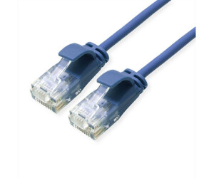 Roline UTP Patchkabel Kat.6A (Class EA) LSOH slim blau 0,5 m (21.44.3942)