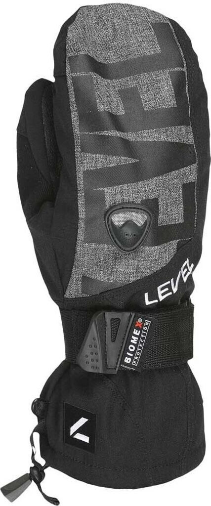 Level Fly Mitten black grey