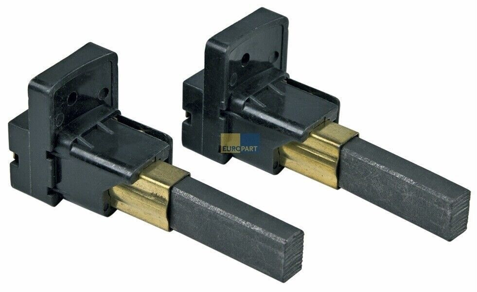 Europart - 2 Spazzole Carbone Con Supporto, 13,5x4,9x34 Mm, Connettore AMP 4,8 Mm, Per Lavatrici Candy, Bosch, Siemens, Whirlpool