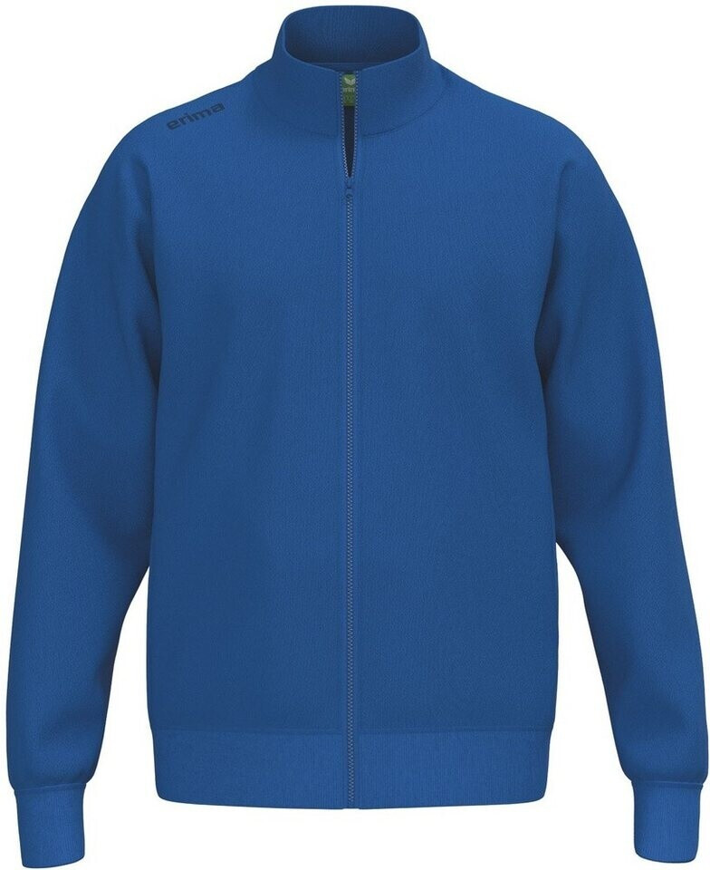 Erima Giacca Felpa TS In Misto Cotone Soft Touch, Unisex, Con Tasche E Interno Felpato