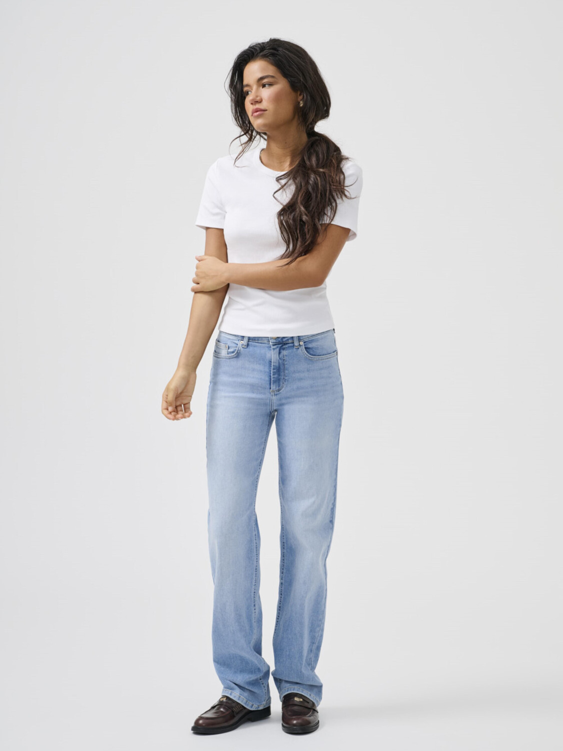 ONLY ONLBLUSH FLARED - Bootcut jeans - light grey denim/grijs denim