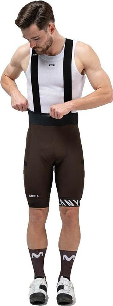 Gobik Absolute Print Movistar Gravel Squad Trägerhose braun