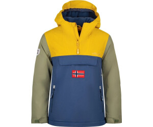 Trollkids Parka Mantel KIRKENES goldgelb mystikblau moos
