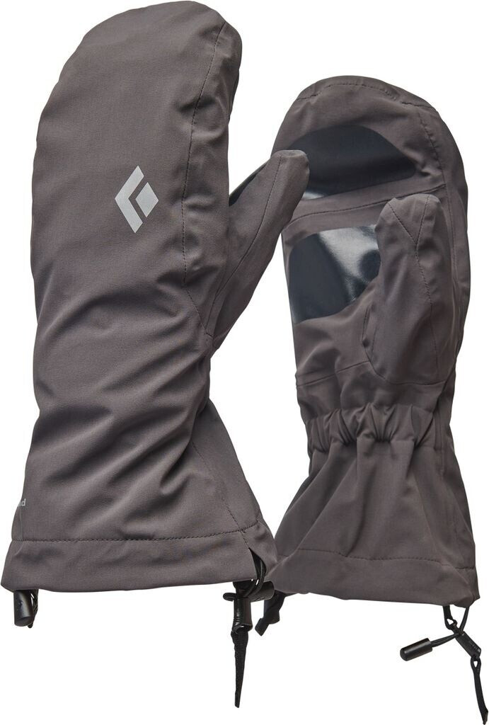 Black Diamond waterproof overmitts gray black