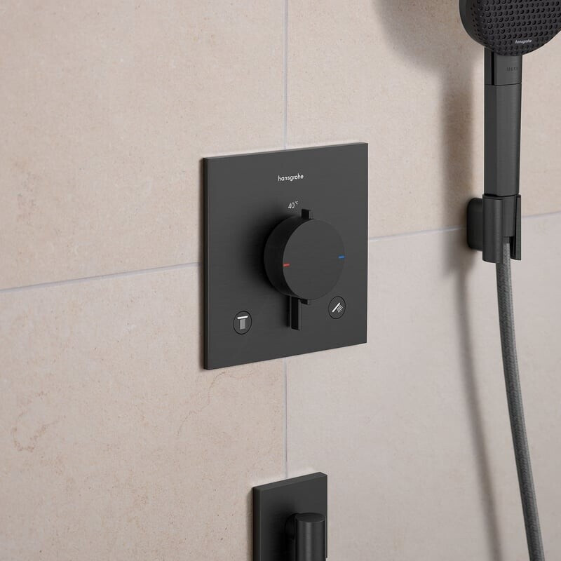 Hansgrohe Ecostat S Duschventil – 1-Griff Thermostat, Matt Weiß, Für Verdeckte Installation