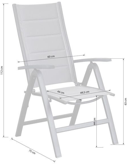 LC Home Klappsessel Unicamo Padded anthrazit/anthrazit