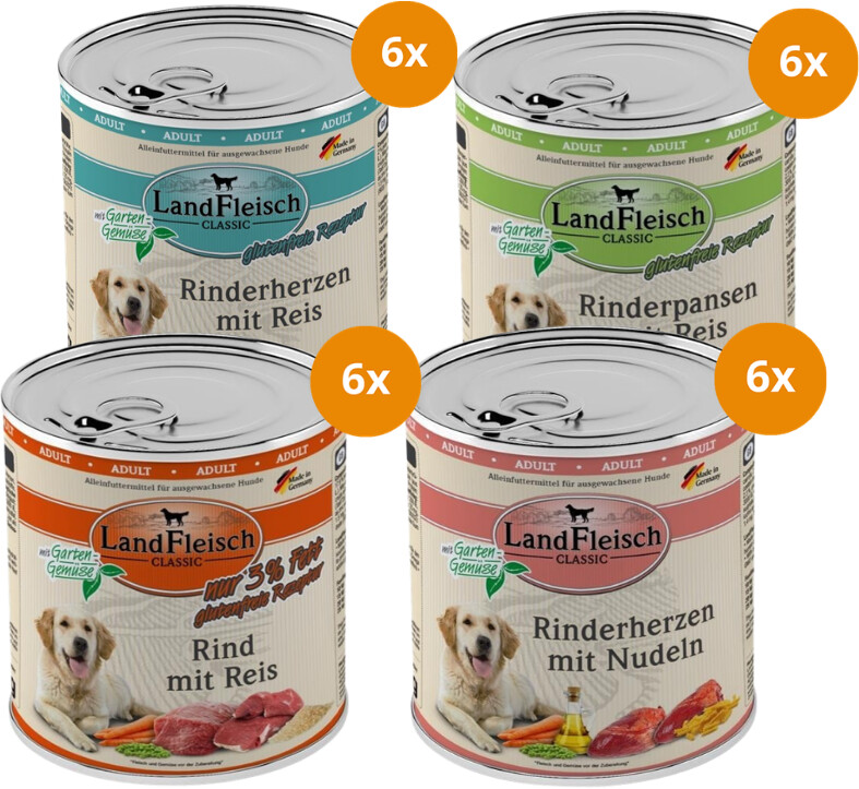 Landfleisch Dog Pur Rind & Reis extra mager 800g ab 7,45  inkl. Versand |  Vergleiche 15 Angebote auf idealo.de