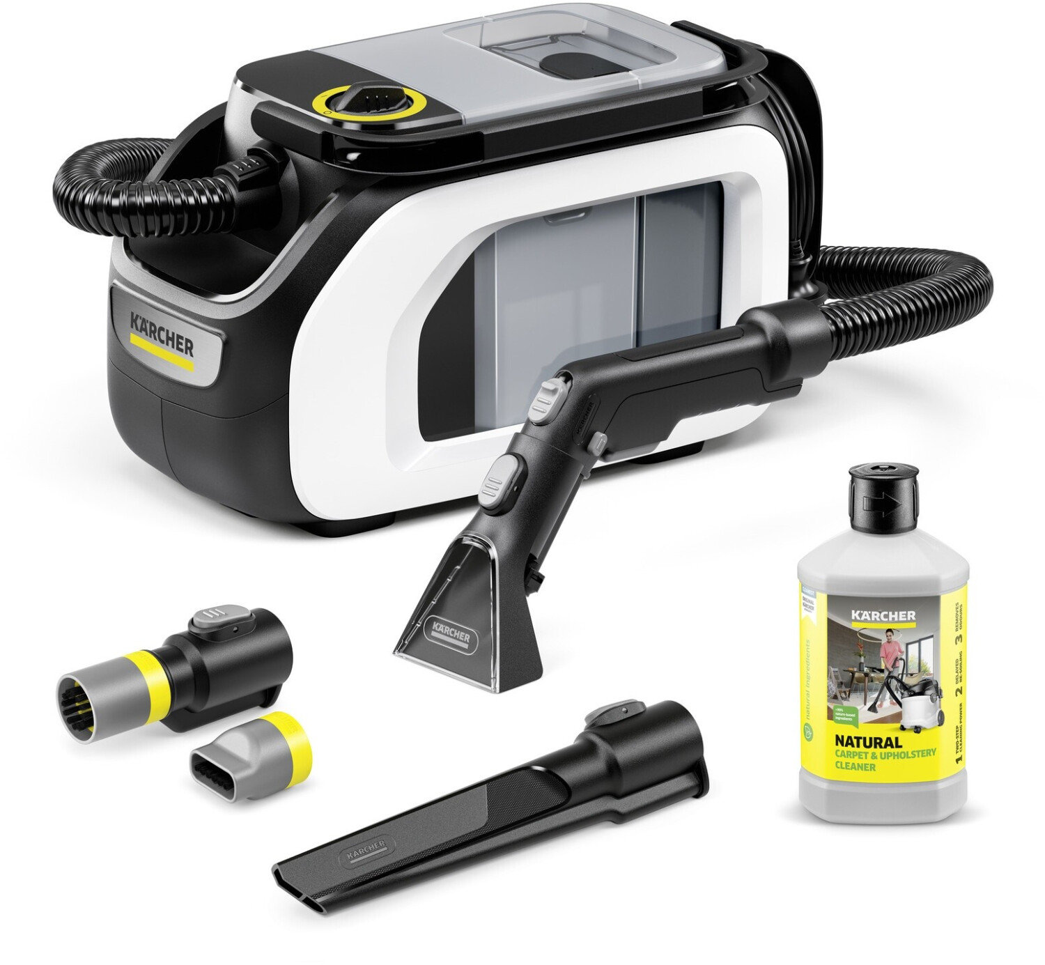 Kärcher Shoe!Cleaner SE 3-18 Compact, Original-Zubehör für Kärcher Akku-Waschsauger, Reinigung von Sport-, Freizeit- und Outdoorschuhen, tropffrei, weiche Borsten, Durchspülfunktion