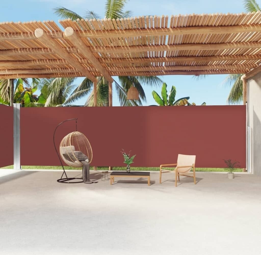 vidaXL Seitenmarkise Ausziehbar 220x1200 cm Braun (318087)