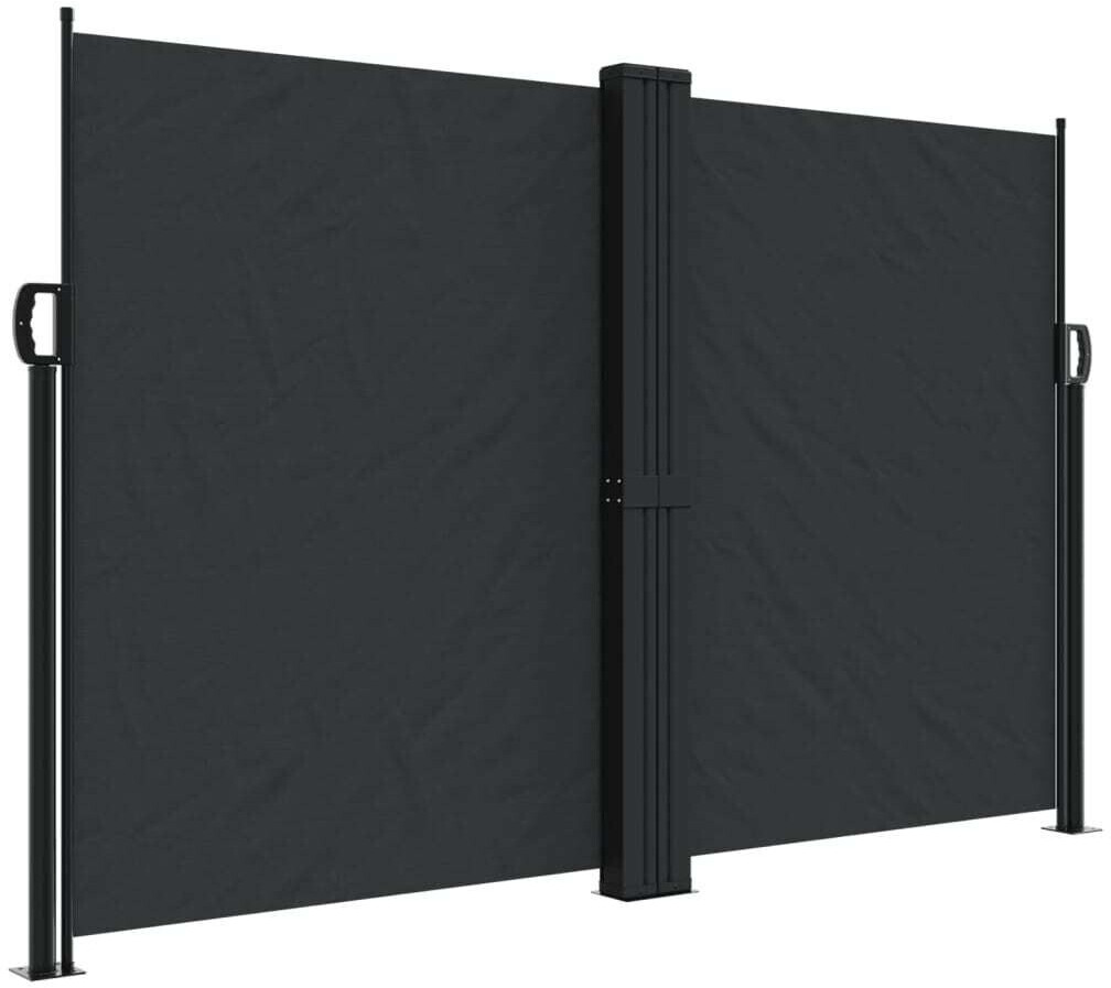 vidaXL Seitenmarkise Ausziehbar 160x1000 cm Schwarz (4004729)