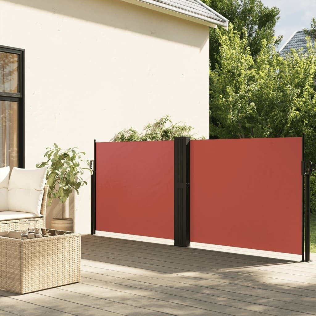 vidaXL Seitenmarkise Ausziehbar 140x1000 cm Terrakottarot (4004723)