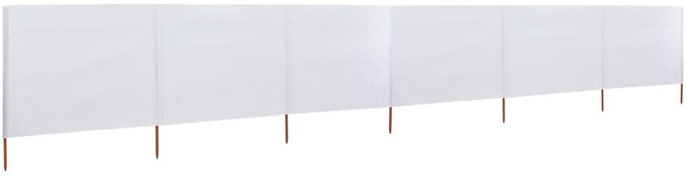 vidaXL 6-teiliges Windschutzgewebe 800 x 120 cm Sandweiß (47174)