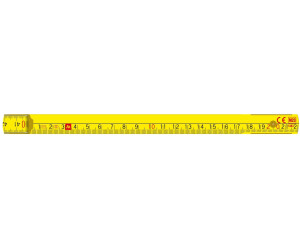 Metrie Folding rule 2 m Perfekt 10 FLo yellow with steel joints free bar on top