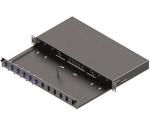 EasyLAN LWL Verteilerfeld Basic LSB0A225 Grade C 1HE/12P 6xLC-Duplex OS2 RAL7035 Install.Baumaterial