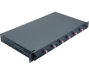 Helos LWL 19\" Spleißbox 6 x LC Duplex OM4 spleißfertig schwarz (375557)