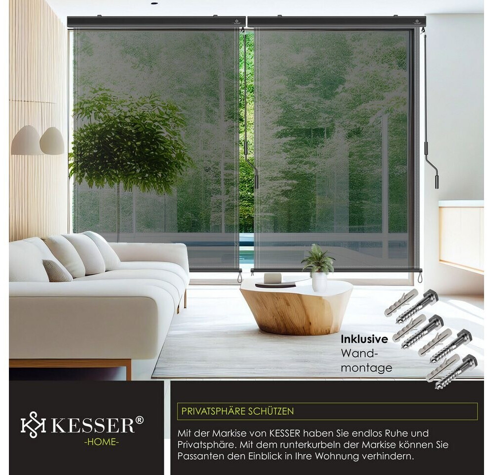 Kesser Senkrechtmarkise 140x250cm Transparent / Anthrazit ab 67.83  |  Vergleiche 5 Angebote auf idealo.de