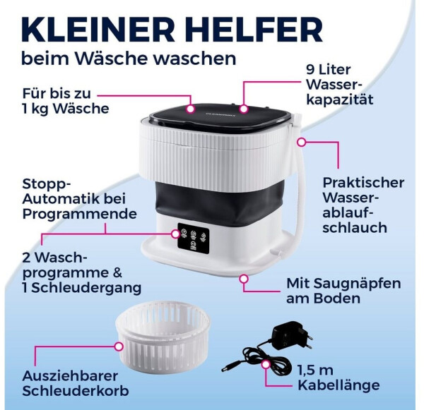 CLEANmaxx Mini-Waschmaschine faltbar, Bild 8
