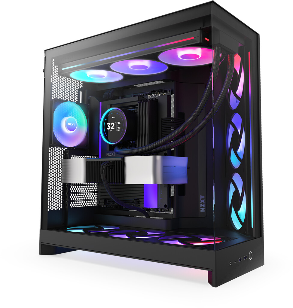 NZXT H9 Flow RGB+ (2025) + GPU垂直ホルダー NZXT H9 Flow RGB+ (2025) + GPU垂直ホルダー Amazon.com: NZXT H9