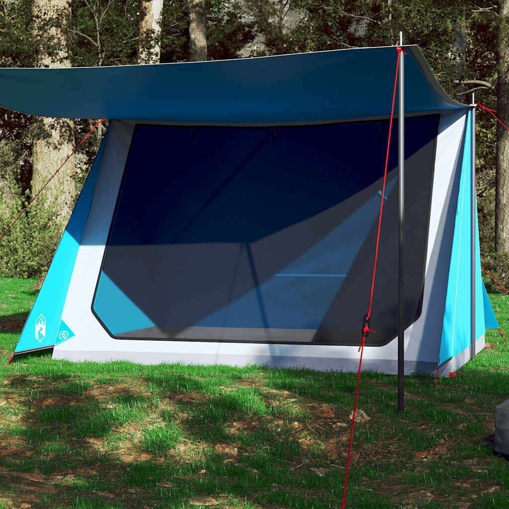 vidaXL Dome tent for 2 people Blue with built-in sunshade