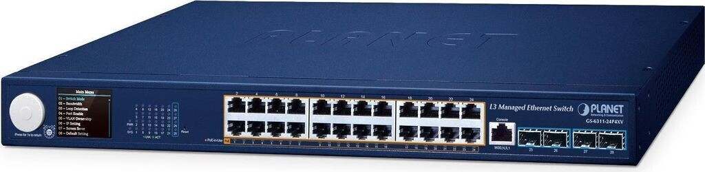 Pla.Net GS-6311-24P4XV Layer 3 24-Port PoE+ 4-Port 10G