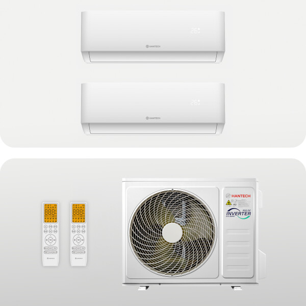 HANTECH Multisplit Klimaanlage 2 x 9.000 BTU (2,6kW) - WiFi - H-Pro