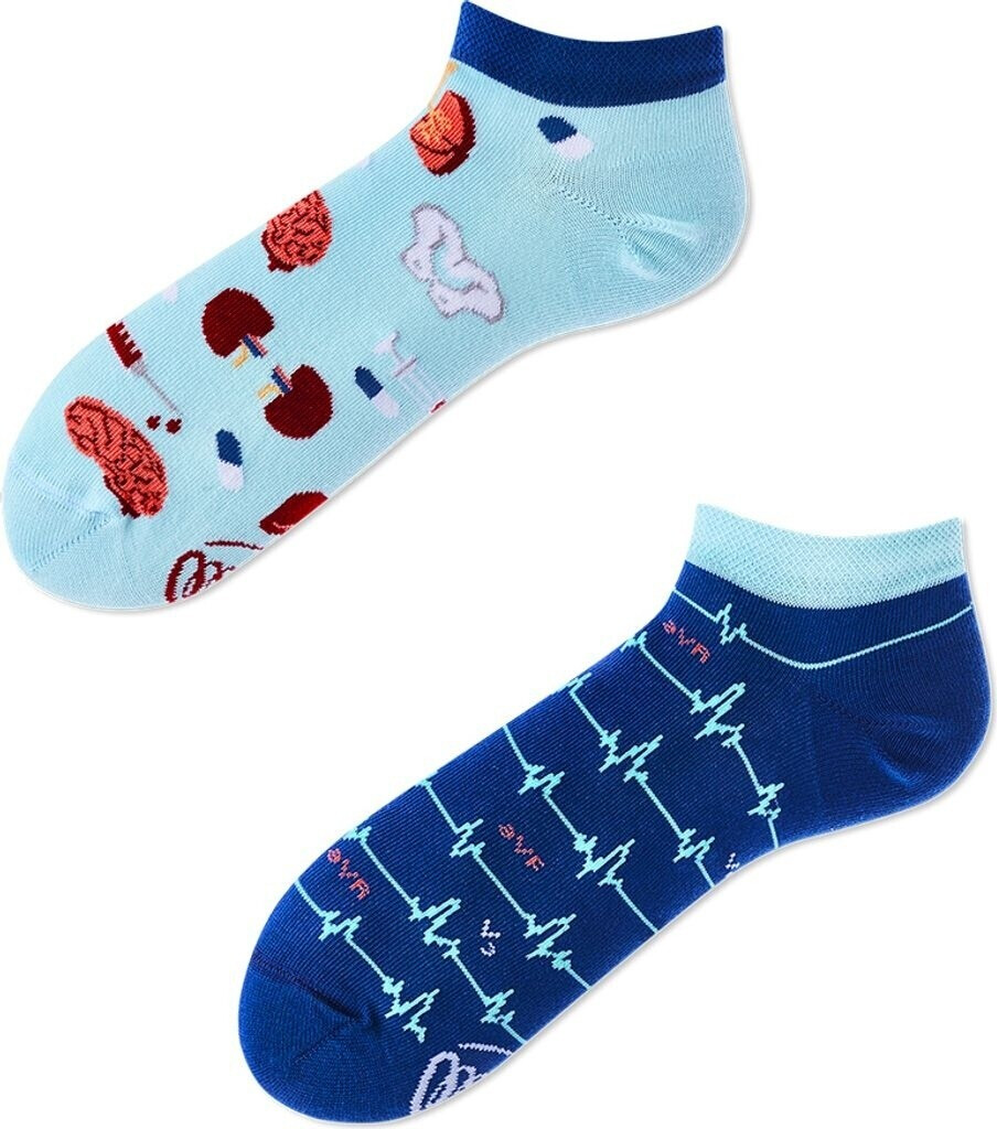 Many Mornings Calzini Unisex Dr. Sock Regular – Motivi Cuore E ECG, Taglia 43-46