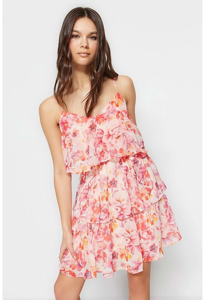 Trendyol - Vestito lungo monospalla rosso con ruches | ASOS