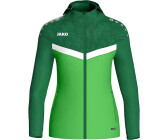 Felpa Con Cerniera Bambino JAKO Ziptop Iconic, Pile Elasticizzato KeepDry, Maniche Elastiche, Verde/Verde Sport