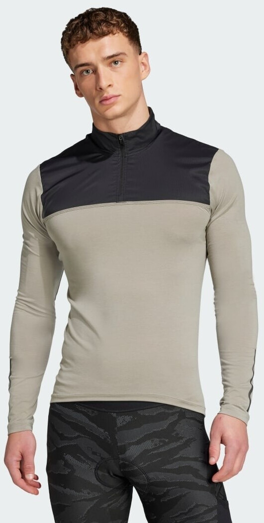 Adidas Cycling Jersey Long Sleeve Silver Pebble