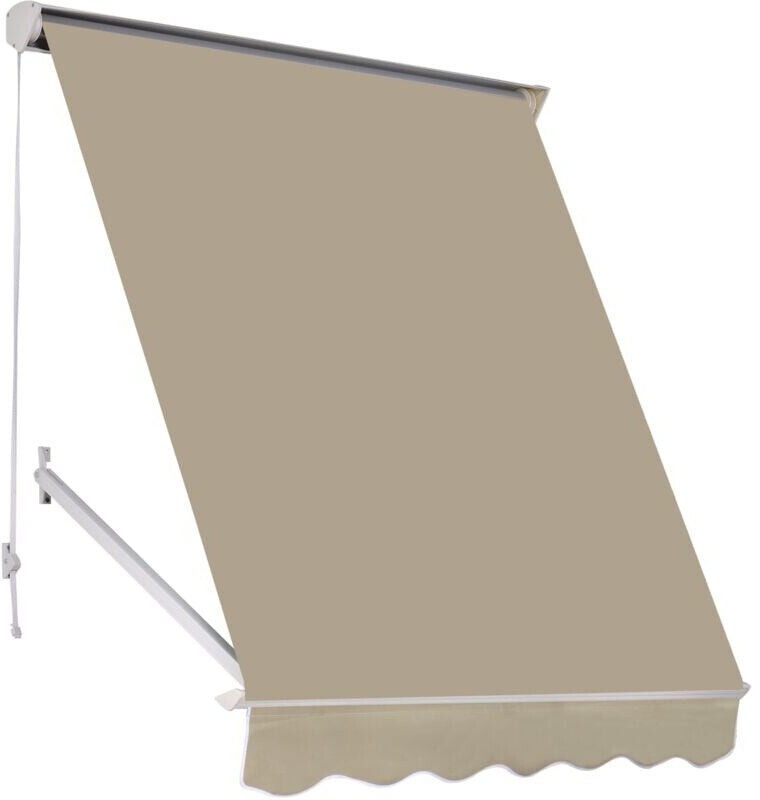 Outsunny Fall awning with roller blind (180 × 70 cm) beige