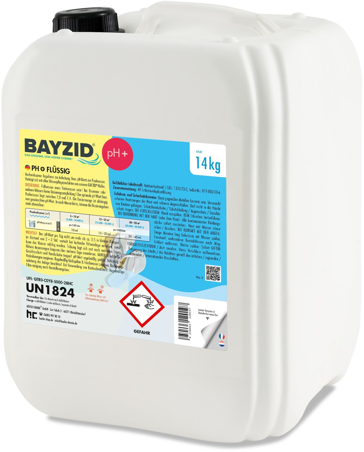 BAYZID pH Plus Liquid 4 x 14kg