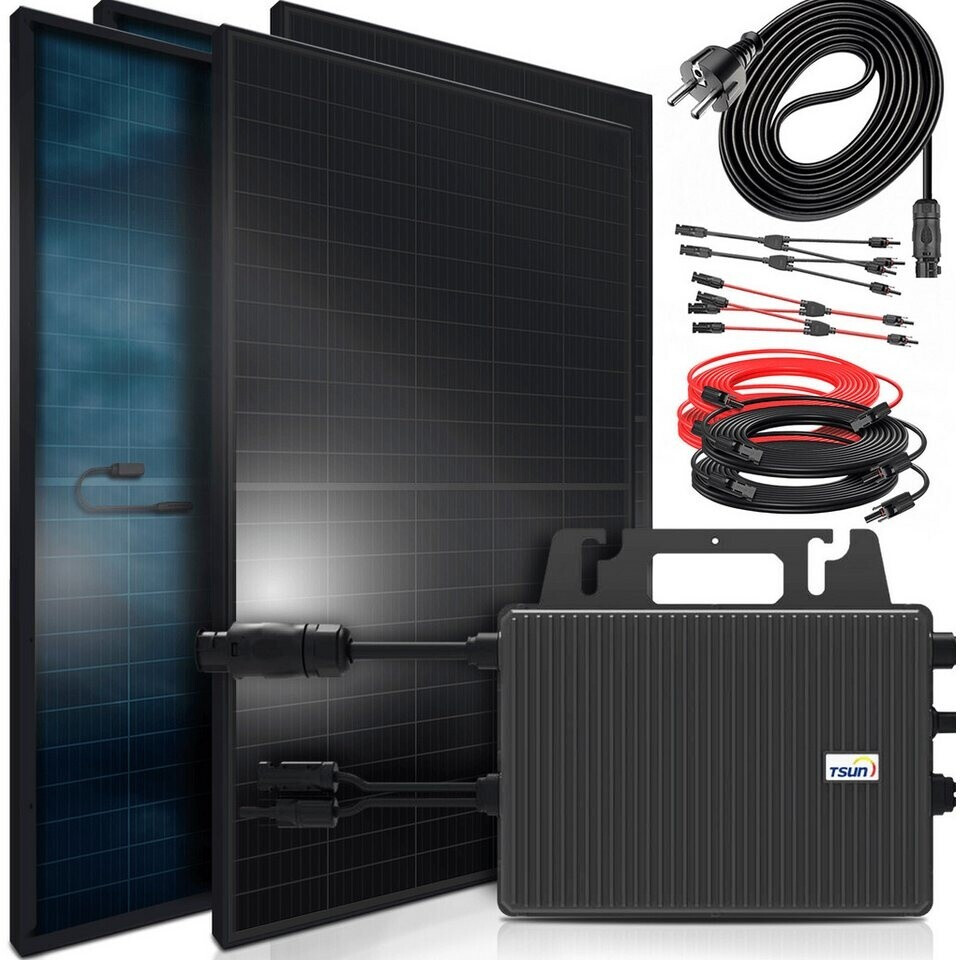 SUNNIVA Balkonkraftwerk 1840/800W 4 x 460Wp Module + TSUN TSOL-MS800 ...