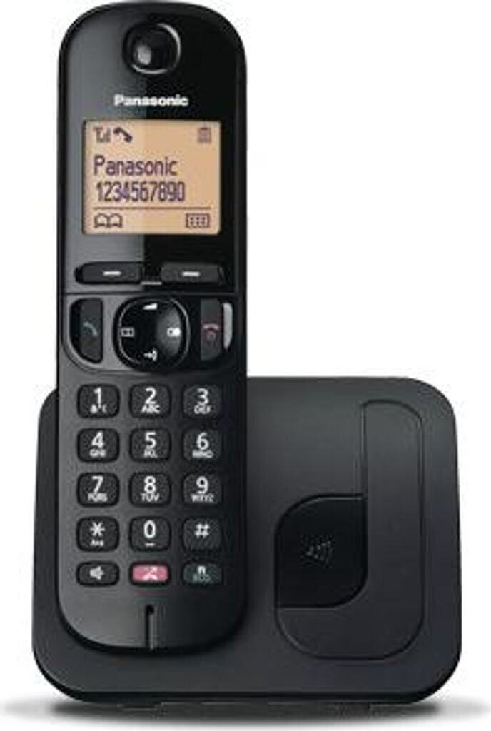 Panasonic KX-TGC250SPW Telefono Cordless Per Anziani Con Blocco Chiamate Indesiderate, Display Facile Da Leggere E Vivavoce