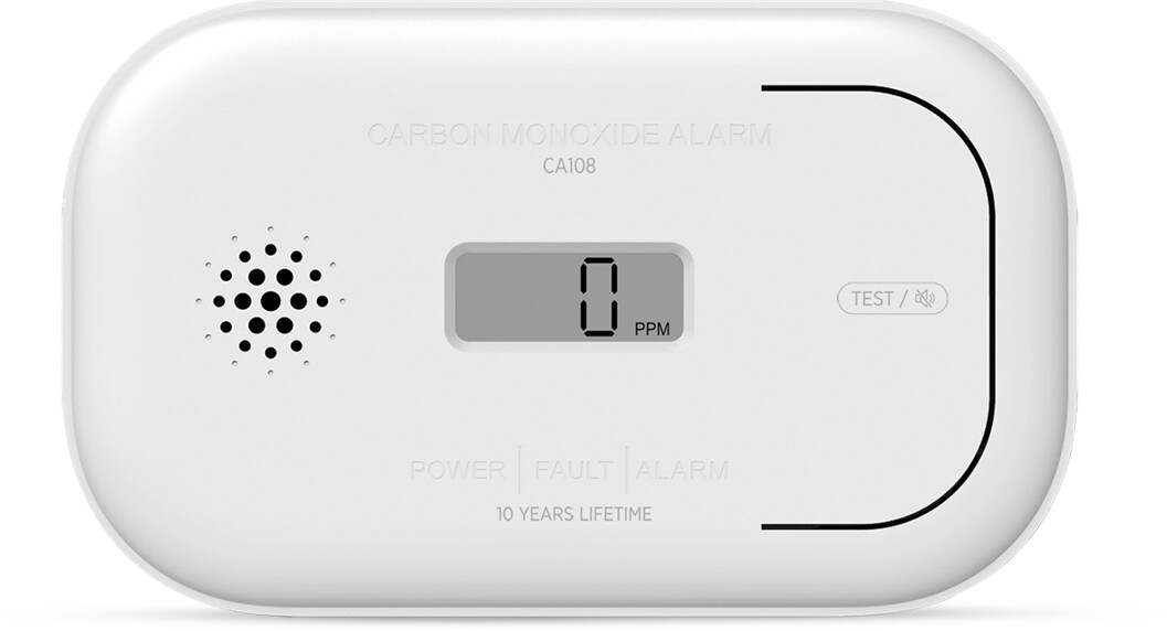 Housegard CA108 carbon monoxide alarm with LCD display incl. 3-year battery white (604024)