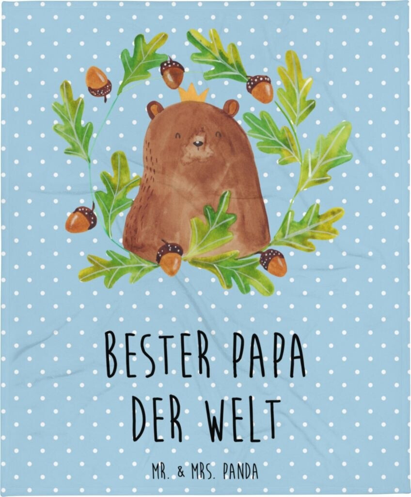 Mr. & Mrs. Panda Kuscheldecke Bär König Blau Pastell (PD-1209705-STANDARD) Wohndecke