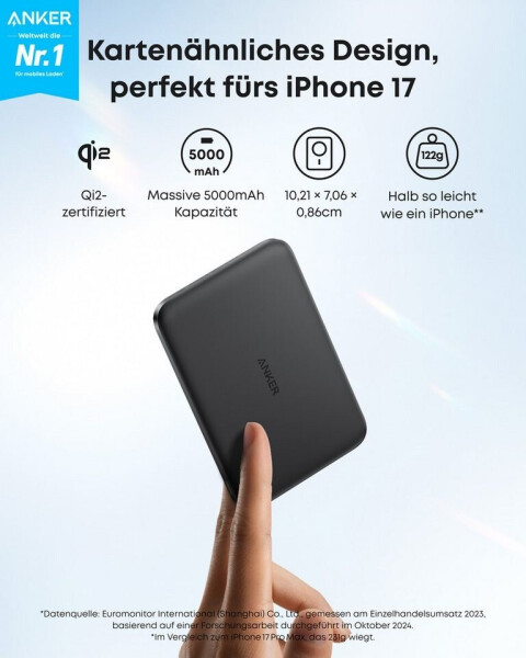 Anker Nano Powerbank (5K, Magnetisch, Slim), Bild 2
