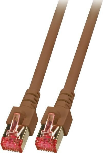 EFB-Elektronik RJ45 Patchkabel Cat.6 S/FTP LSZH braun 0,25m (K5517.0,25)