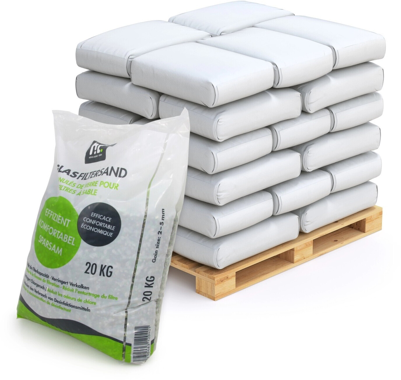 Höfer Chemie Special glass granulate for sand filter systems 2-5mm 20 x 20kg