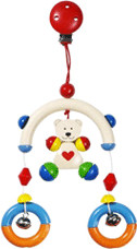 Heimess Mini-trapèze avec clip ourson petit coeur
