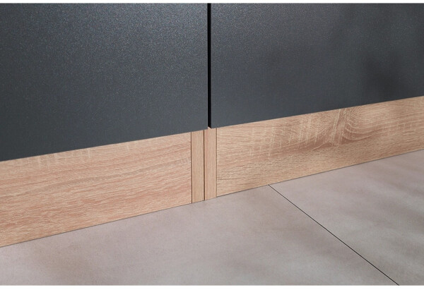 Respekta Küche für Unterbau Waschmaschine Eiche Grau Merle 280 cm (KB280ESGCWA), Bild 3