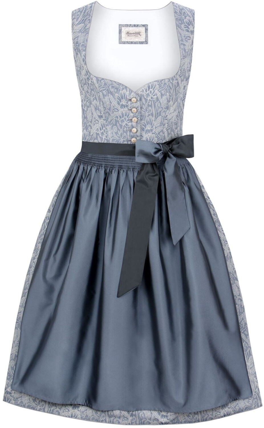 Stockerpoint Women's Dirndl Siloh - Robe Dirndl Taupe Spéciale Occasion Avec Motif Floral