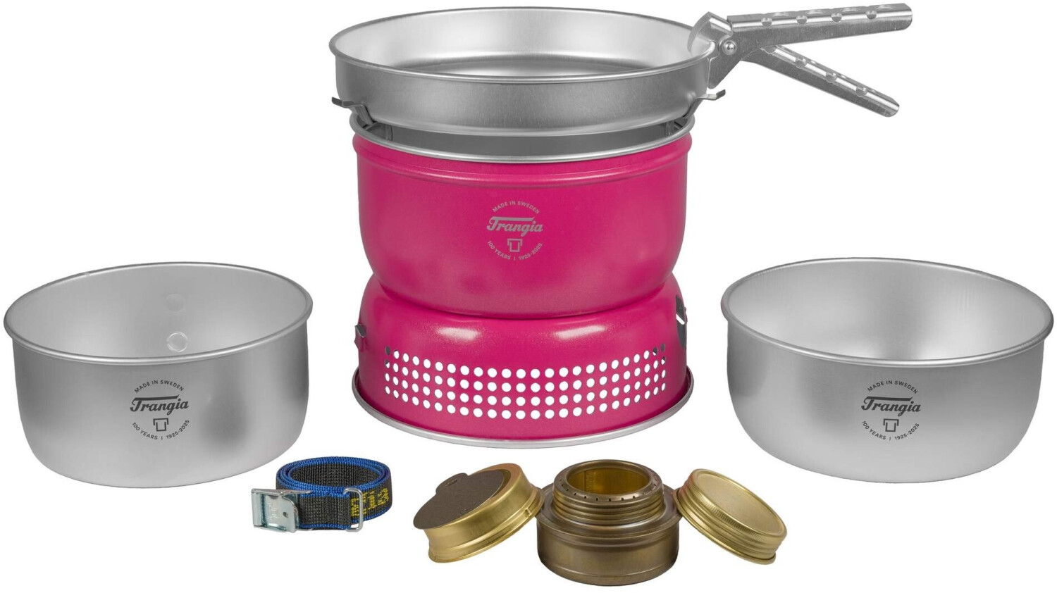 Ensemble De Cuisine Trangia 25 – Réchaud à Gaz + 2 Casseroles + Poêle – Pour 3-4 Personnes – Aluminium Léger – Idéal Camping Et Rando