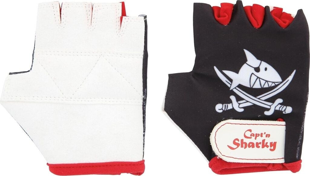 Bike Fashion Kids Gloves 'Sharky' black white red