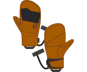Ortovox Full Leather Mitten Gloves brown