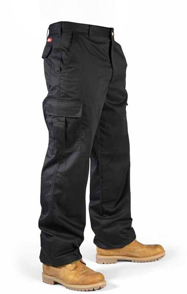 Lee Cooper Men's Easy-Care Workwear Safety Trousers Cargo Style (LCPNT205) black