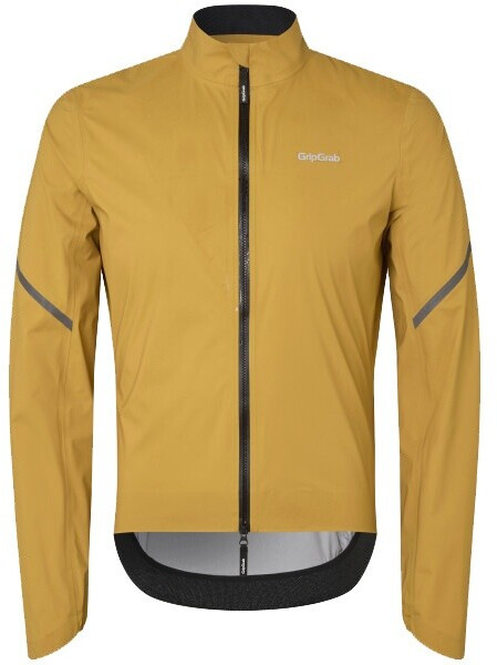 GripGrab PACR Wasserdichte Leichte Regenjacke Herren mustard